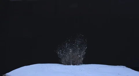 Charge Gray snow B EXPLOSION SLOW MO ALPHA INCLUDED HQ ready for compositing Stock Footage 108780285