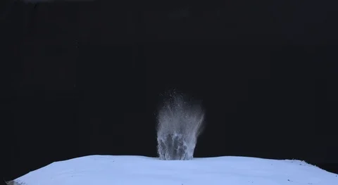 Charge Gray snow C EXPLOSION SLOW MO ALPHA INCLUDED HQ ready for compositing Stock Footage 108784917