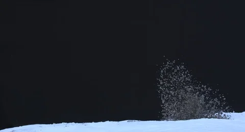 Charge Gray snow I EXPLOSION SLOW MO ALPHA INCLUDED HQ ready for compositing Stock Footage 109115076