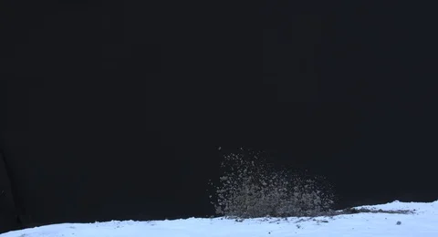 Charge Gray Snow J EXPLOSION SLOW MO ALPHA INCLUDED HQ ready for compositing Stock Footage 109542873