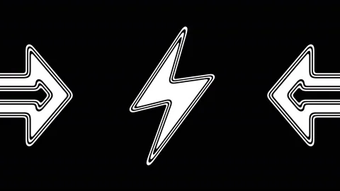 The charge icon. Looping footage has 4K resolution. Illustration. Stock Footage 106111768