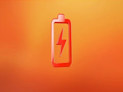 Charge Red 3d Icon Stock Footage 69780404