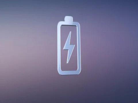 Charge Silver 3d Icon Stock Footage