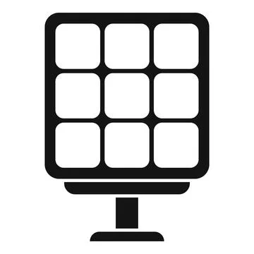 Charge solar panel icon simple vector. Roof grid Stock Illustration