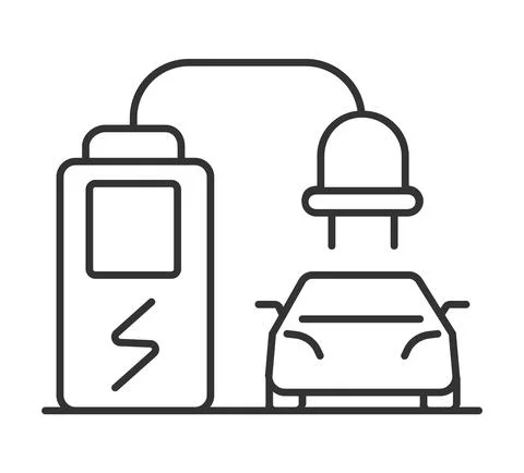 Charge station icon vector for electric vehicles. Power electric delivery 스톡 일러스트