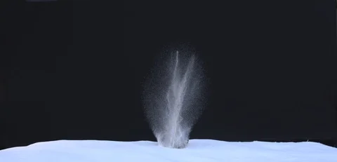 Charge White snow E EXPLOSION SLOW MO ALPHA INCLUDED HQ ready for compositing Stock Footage 109052099