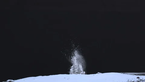 Charge White snow O EXPLOSION SLOW MO ALPHA INCLUDED HQ ready for compositing Stock Footage 108917042