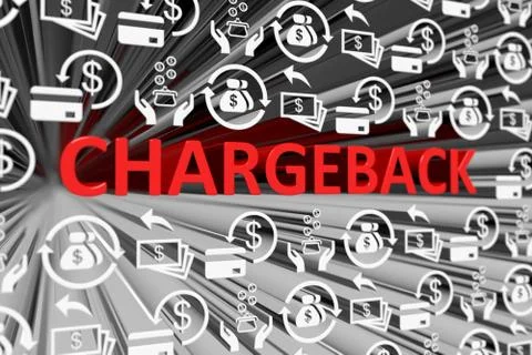 CHARGEBACK concept blurred background 3d render illustration Stock Illustration