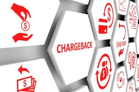 CHARGEBACK concept cell background 3d illustration Stock Illustration