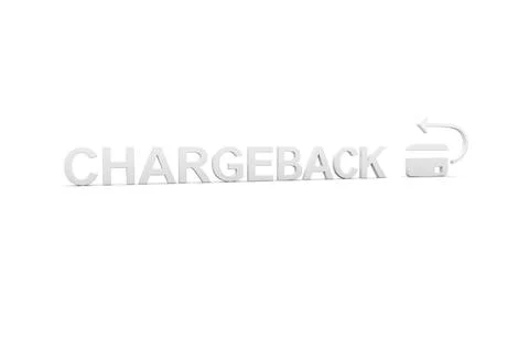 CHARGEBACK concept white background 3d render illustration Stock Illustration