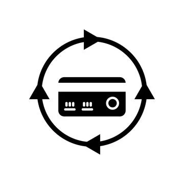 Chargeback icon logo design template isolated illustration Stock Illustration