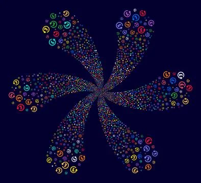 Chargeback Pound Curl Flower Shape Stock Illustration