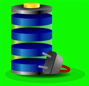 Charged battery icon Stock Illustration