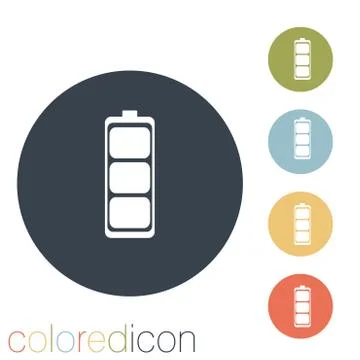 Charged battery. Stock Illustration