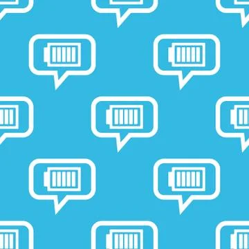 Charged battery message pattern Stock Illustration
