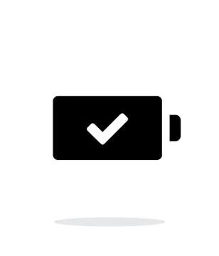 Charged battery simple icon on white background. Stock-Illustration