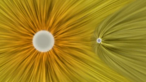 Charged Particles Interacting in Field Stock Footage 113882638