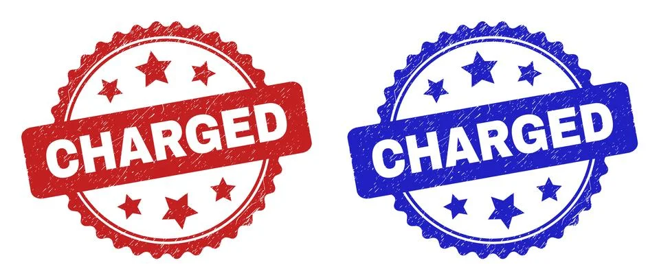 CHARGED Rosette Watermarks with Corroded Surface Stock Illustration