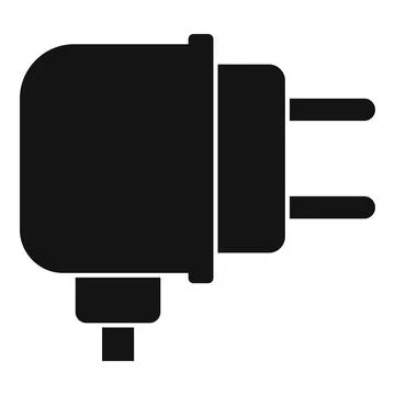 Charger adapter icon simple . Battery charge Stock Illustration