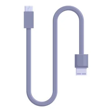 Charger cable icon cartoon vector. Low plug cell Stock Illustration