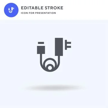 Charger icon vector, filled flat sign, solid pictogram isolated on white, logo 스톡 일러스트