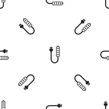 Charger pattern seamless black 스톡 일러스트