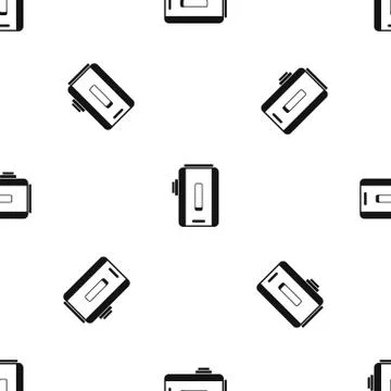 Charger pattern seamless black Stock Illustration