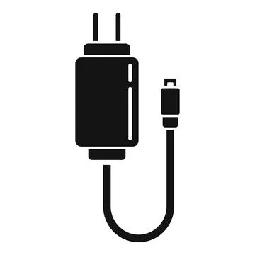 Charger plug icon simple vector. Phone charge Illustrazione stock