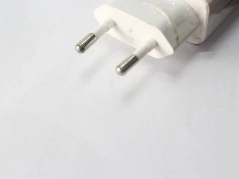 Charger plug on white background Stock Photos