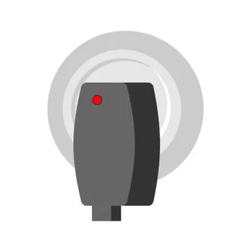 Charger in socket isolated. charging Vector illustration Stock Illustration