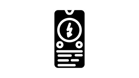 Charging app electric glyph icon animation Stock Footage 326743064