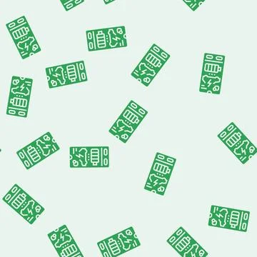 Charging app electric glyph seamless pattern Illustrazione stock