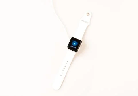 Charging the Apple Watch Stock Photos