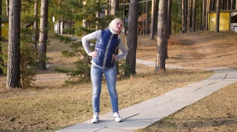 Charging in the autumn forest Stock Footage 68866554