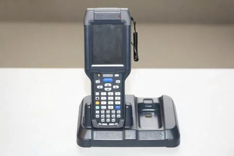 Charging Barcode Scanner Stock-Fotos