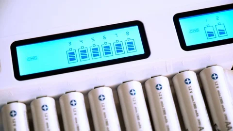 Charging Batteries Stock Footage 106822997