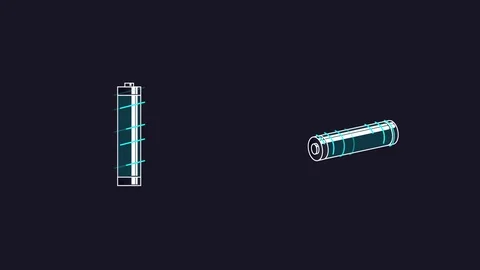 Charging the battery. Animation battery charging. Cartoon Stock Footage 116192594