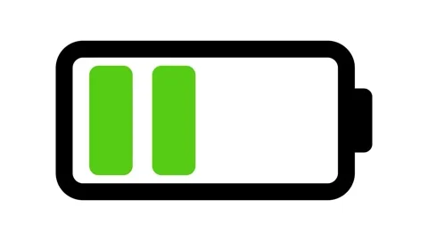 Charging battery animation, loading with green progress bars isolated on white Video stock 325907551