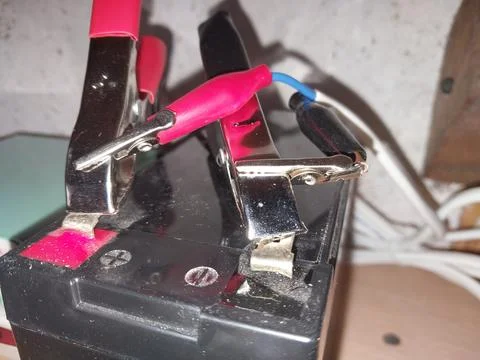 Charging the battery for autonomous lighting Stock Photos