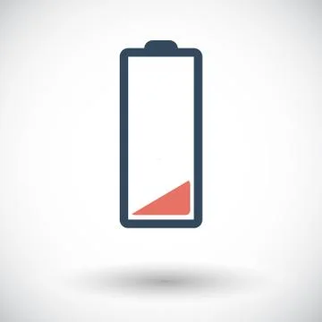 Charging the battery, flat single icon Stock Illustration