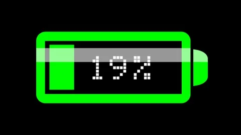Charging battery icon animation level indication Stock Footage 129886452