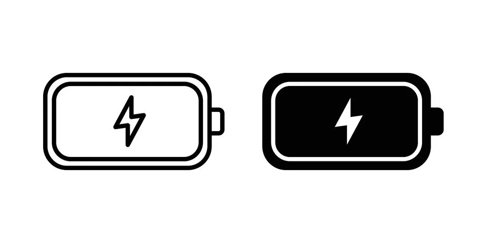 Charging battery icon graphic element. web icon set Stock Illustration