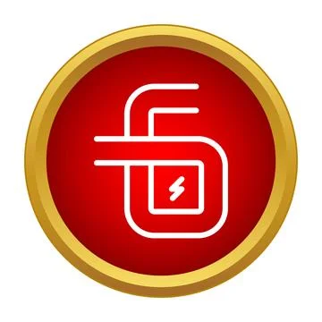 Charging battery icon with lightning bolt symbol イラスト素材