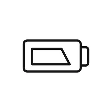 Charging battery icon linear vector graphics sign Stock Illustration