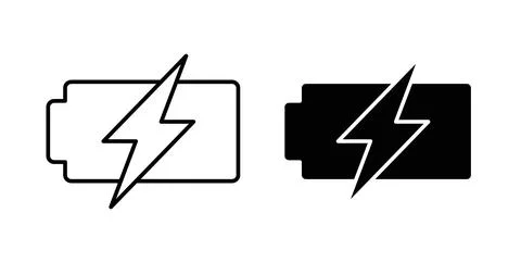 Charging battery icon symbol. Flat Vector illustration Ilustración de archivo