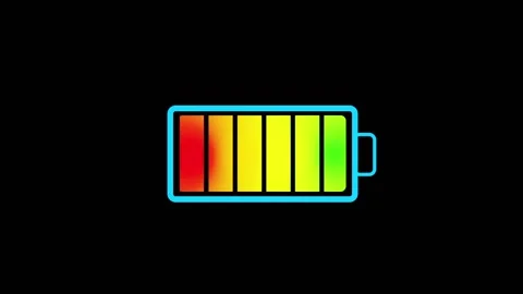 Charging Battery Interface. Power Growth Loading Bars At Smartphone Screen Stock Footage 138440124