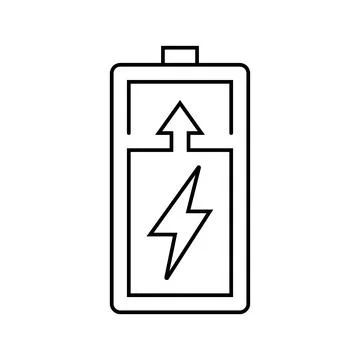 Charging battery line icon vector illustration 库存插图