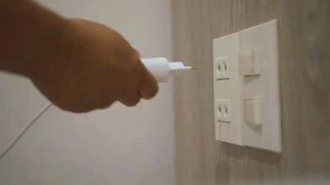 Charging battery of mobile phone. Stock Footage 292948347