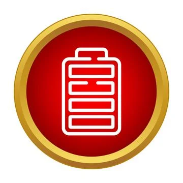 Charging battery power level icon graphic Stock Illustration