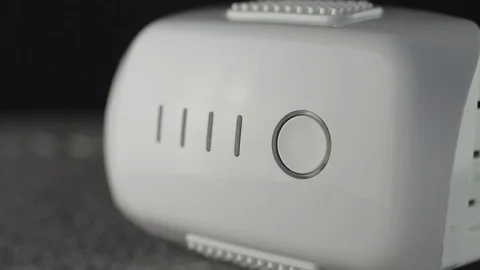 Charging battery for quadrocopter. Preparing a drone before flight. Close up Vídeos de archivo 128631482